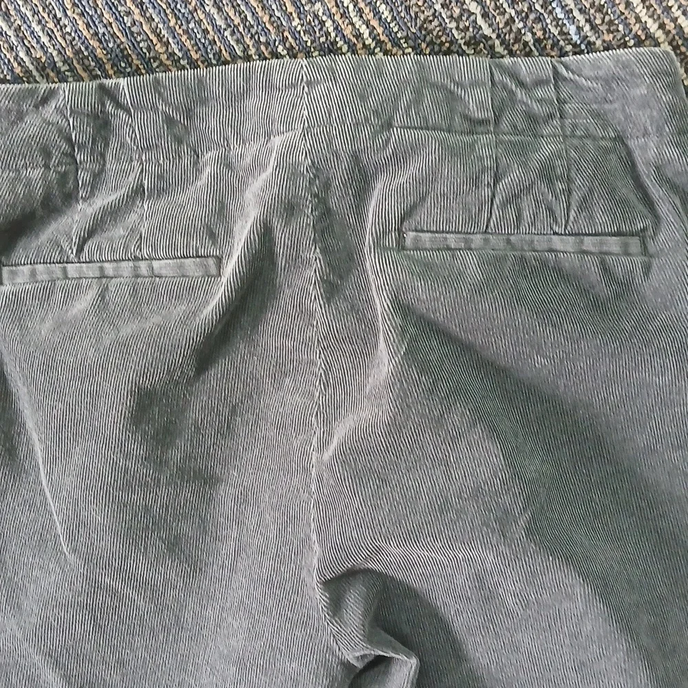 Talbots Heritage Corduroy Chino Pants Gray Flat Front Tapered Womens 4P petite - Picture 6 of 6